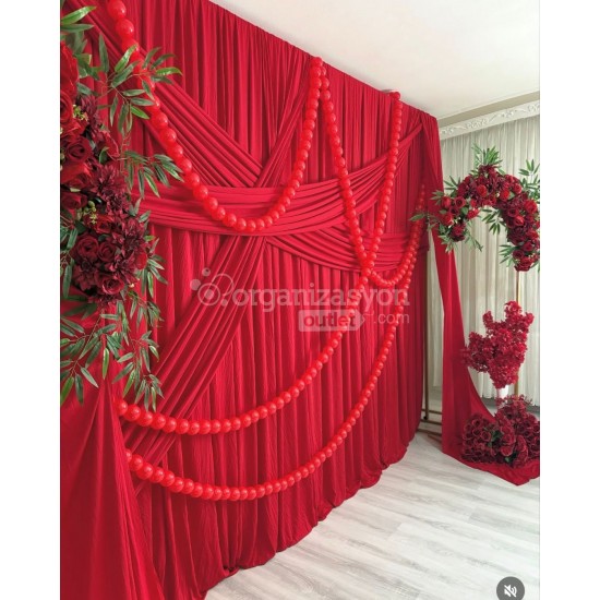 İnci Toplar Kırmızı – 15 Metrelik Set (200 Adet) | Misina ve İğne Hediyeli